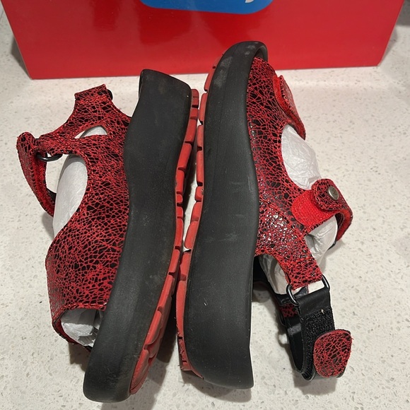 WOLKY platform sandals snakeskin red color size 38 - Picture 6 of 10